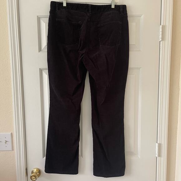 Size 16 Talbots Black Curvy Fit Bootcut Corduroy Pants - Picture 3 of 7
